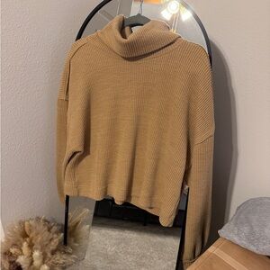 By Together Camel Cowl Neck Sweater